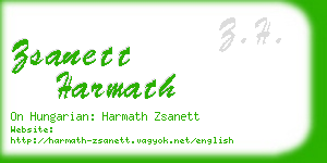 zsanett harmath business card